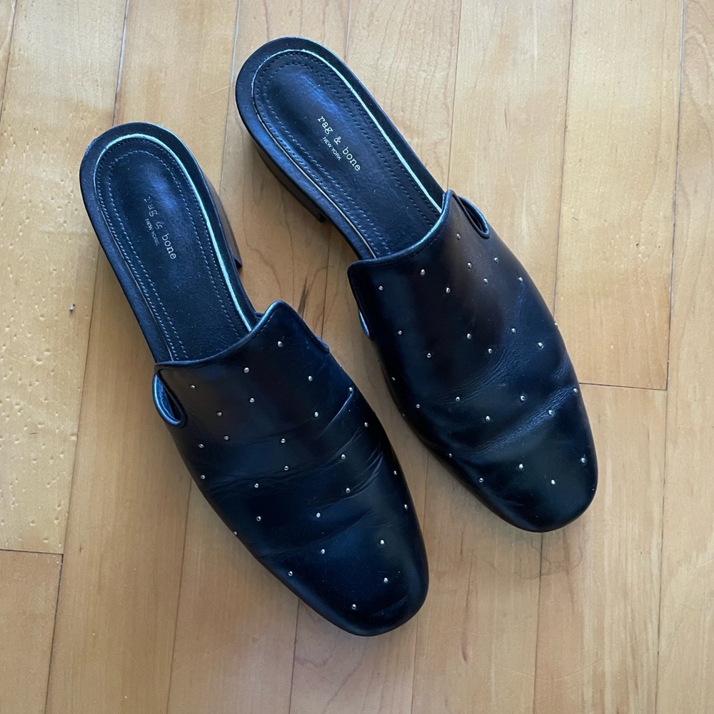 Rag & Bone Luis Studded Mules Women’s Size 38.5